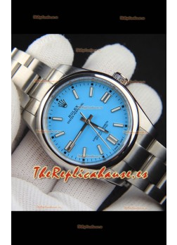 Rolex Oyster Perpetual Movimiento Japonés Reloj Réplica41MM - Dial Azul Tiffany