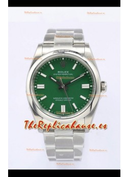 Rolex Oyster Perpetual REF#126000 36MM Movimiento Suizo Réplica Suiza Dial Verde Acero 904L Reloj Réplica a Espejo 1:1