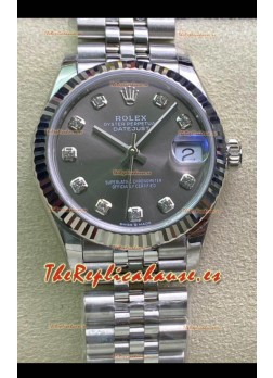 Rolex Datejust 31MM Movimiento ETA-2671 Reloj Réplica Suizo en Acero 904L Dial Gris