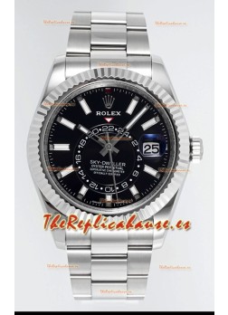 Rolex Sky-Dweller REF #m336934 Dial Negro Reloj Caja Acero 904L - Super Clone Watch