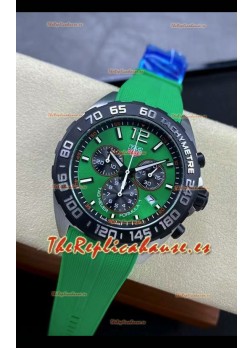 Tag Heuer F1 Edition Reloj Cuarzo Suizo en Dial Verde Caja Acero Inoxidable Correa de Goma
