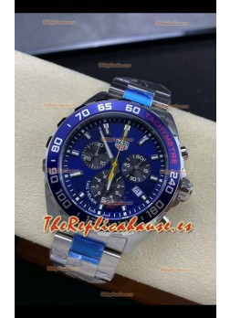 Tag Heuer F1 Edition Reloj Cuarzo Suizo en Dial Azul Caja Acero Inoxidable