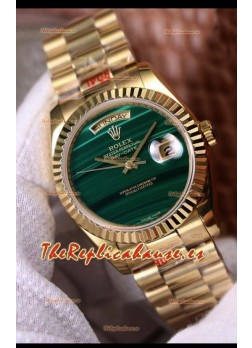Rolex Day Date 18238 Presidential Reloj Oro Amarillo 18K 36MM - Dial Verde Malachite Marble 