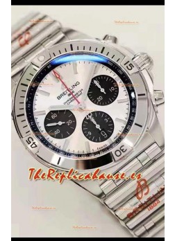 Breitling Chronomat B01 Edición Suiza 42 Caja de Acero 904L Dial Plateado Reloj Réplica a Espejo