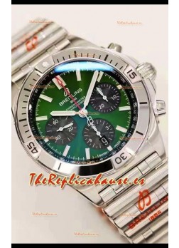 Breitling Chronomat B01 Edición Suiza 42 Caja de Acero 904L Dial Verde Reloj Réplica a Espejo