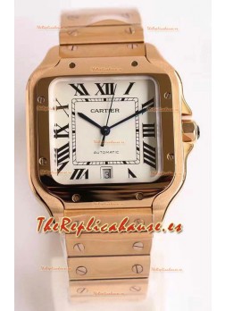 Cartier Santos De Cartier XL Reloj Réplica Suizo 1:1 Caja en Oro Rosado 40MM