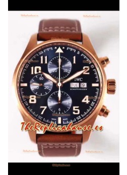 IWC Pilot Chronograph Edición Le Petit Prince Oro Rosado Reloj Réplica a Espejo 1:1