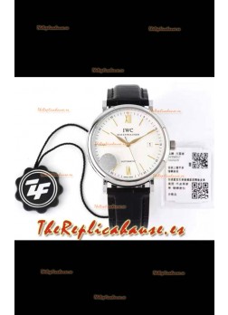 IWC Portofino Reloj Réplica Automático Calidad a Espejo 1:1 Dial Blanco Caja de Acero