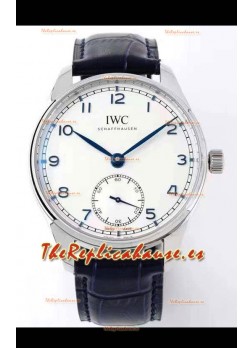 IWC Portuguese Reloj Réplica Suizo Automático Calidad a Espejo 1:1 Dial Blanco Caja de Acero