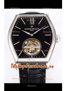 Vacheron Constantin Malte Tourbillon Reloj Réplica a Espejo 1:1 Acero Inoxidable Dial Negro