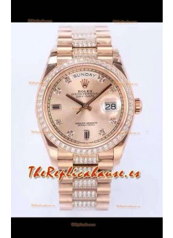 Rolex Day Date Presidential Reloj Oro Rosado 36MM - Dial Oro Rosado Calidad a Espejo 1:1