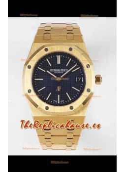 Audemars Piguet Royal Oak Super Fino Reloj Réplica Suizo a espejo 1:1 Oro Amarillo Dial Negro