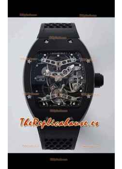Richard Mille RM027 con Genuino Movimiento Tourbillon Suizo Reloj Réplica a Espejo 1:1