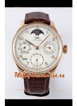 IWC Portuguese Perpetual Calendar Oro Rosado Reloj Réplica Suizo REF. IW503302