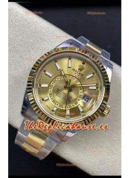 Rolex Sky-Dweller Oystersteel Oro Amarillo Oyster 42MM Reloj Réplica a Espejo 1:1 