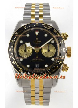 Tudor Super Clone Black Bay Cronógrafo Reloj Dos Tonos en Dial Negro