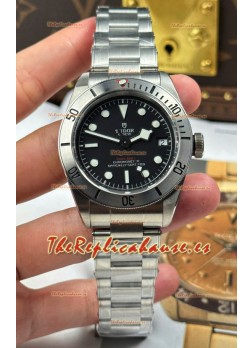 Tudor Black Bay Super Clone Edición Acero Dial Negro Reloj Réplica Suizo