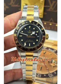 Tudor Black Bay Super Clone GMT Dos Tonos Dial Negro Reloj Réplica Suizo