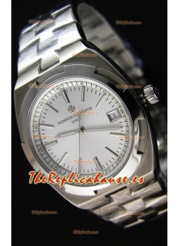 Vacheron Constantin Overseas Reloj Réplica Suizo a Espejo 1:1 con Dial en Acero color Blanco