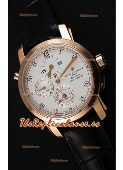 Vacheron Constantin Malte Dual Time Regulator Reloj Réplica Suizo Oro Rosa
