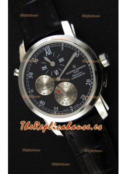 Vacheron Constantin Malte Dual Time Regulator Reloj Réplica Dial Negro