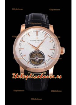 Vacheron Constantin Minute Repeater Tourbillon Reloj Réplica Suizo con Caja de Acero 44MM Oro Rosado