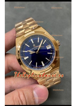 Vacheron Constantin Overseas Oro Rosado Reloj Réplica Espejo 1:1 Dial Azul