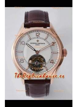 Vacheron Constantin Fiftysix Tourbillon Oro Rosado Acero Replica Espejo 1:1 Dial Blanco