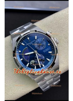 Vacheron Constantin Power Reserve Dial Azul Caja/Correa Acero Inoxidable Reloj Réplica Suizo