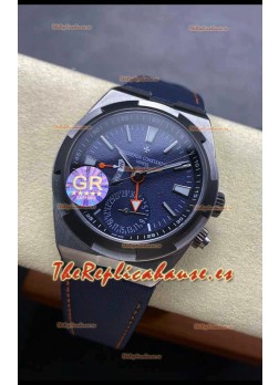 Vacheron Constantin Overseas Dual Time Titanium Reloj Réplica Suizo Espejo 1:1 en Dial Azul