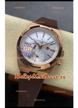 Vacheron Constantin Overseas Dual Time Oro Rosado Reloj Réplica Suizo Espejo 1:1 in Dial Acero