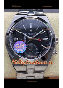 Vacheron Constantin Overseas Dual Time Acero Inoxidable  Réplica Suiza Espejo 1:1 Dial Negro