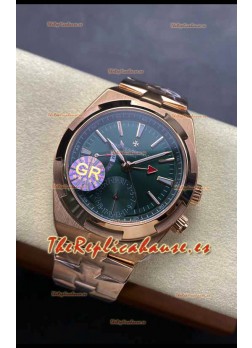 Vacheron Constantin Overseas Dual Time Oro Rosado Reloj Réplica Suizo Espejo 1:1 en Dial Verde