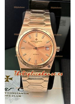 Vacheron Constantin Historiques 222 Super Clone 37MM Oro Rosado Reloj en Dial Rosa 