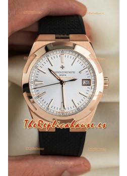 Vacheron Constantin Super Clone Overseas Edition Caja Oro Rosado Correa de Goma