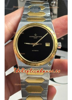 Vacheron Constantin Historiques 222 Super Clone 37MM Caja Dos Tonos Reloj en Dial Negro 