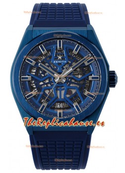 Zenith Defy Classic Skeleton 41MM Azul Cerámica Men's Reloj Réplica Suizo