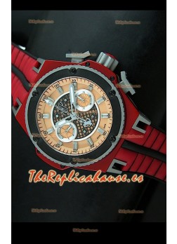 Hublot King Power Ferrari Edición Réplica Suiza-Malla roja