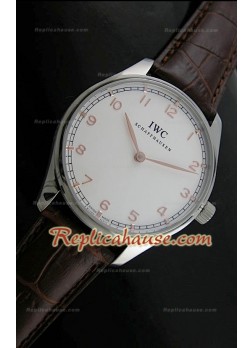 Reloj con Esfera Blanca  IWC Wendeng Manual 