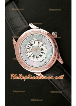Mont Blanc Mechanique Horlogere Reloj Suizo en Oro Rosa Esfera Perla