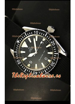 Omega Seamaster 300 Esfera negra Suizo con Malla Marina