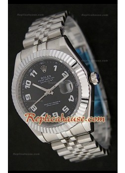 Rolex Datejust Reproducción Reloj Suizo para Hombres  con Esfera de color Negro
