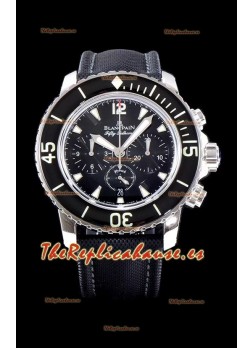 Blancpain Blancpain Fifty Fathoms Chronograph Flyback Reloj Réplica a Espejo 1:1 Color Negro