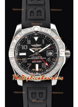 Breitling Avenger Steel GMT Reloj Suizo a Espejo 1:1 Última Edición - Dial Negro