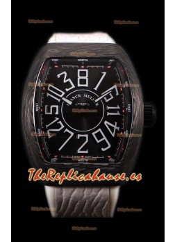 Franck Muller Vanguard Reloj Suizo Caja de Carbono Índices color Negro