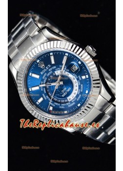 Rolex SkyDweller Reloj Suizo en Caja de Acero - Edición DIW Dial Azul