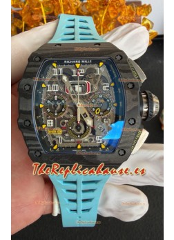 Reloj Richard Mille RM11-03 Superclon con caja de carbono negro y TPT