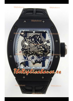 Reloj Richard Mille RM055 MVMNT con volante de inercia variable con bisel interior de cerámica gris, superclone