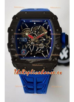 Reloj Richard Mille RM35-01 PSG Edition con caja de fibra de carbono y tourbillon auténtico, superclone
