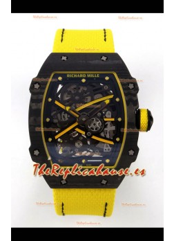 Richard Mille RM67-02 Negro NTPT Correa de Velcro Movimiento clon CRMA7